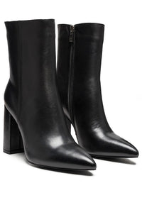 Thumbnail for MARGEN ANKLE-HIGH POINTED TOE BLOCK HEELED BOOT