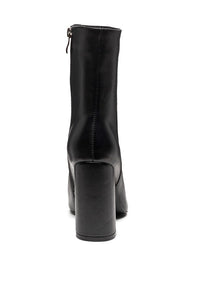 Thumbnail for MARGEN ANKLE-HIGH POINTED TOE BLOCK HEELED BOOT