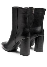 Thumbnail for MARGEN ANKLE-HIGH POINTED TOE BLOCK HEELED BOOT