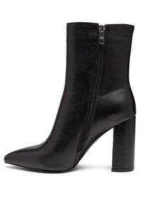 Thumbnail for MARGEN ANKLE-HIGH POINTED TOE BLOCK HEELED BOOT