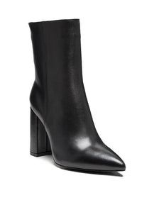 Thumbnail for MARGEN ANKLE-HIGH POINTED TOE BLOCK HEELED BOOT