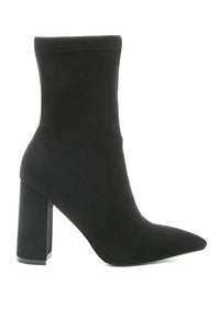 Thumbnail for LONDON RAG ZAHARA POINTED BLOCK HEELED BOOT