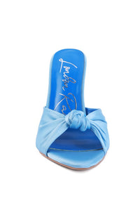 Thumbnail for FIRST CRUSH SATIN KNOT HIGH HEELED SANDALS