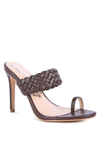 Thumbnail for HIGH PERKS WOVEN STRAP TOE RING SANDALS