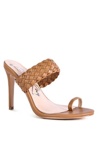 Thumbnail for HIGH PERKS WOVEN STRAP TOE RING SANDALS