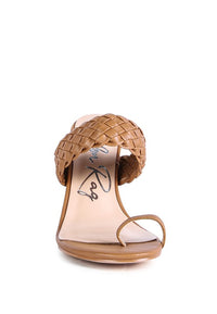 Thumbnail for HIGH PERKS WOVEN STRAP TOE RING SANDALS