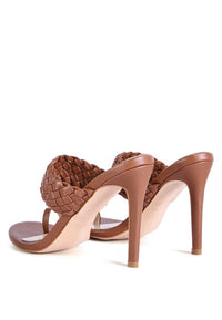 Thumbnail for HIGH PERKS WOVEN STRAP TOE RING SANDALS