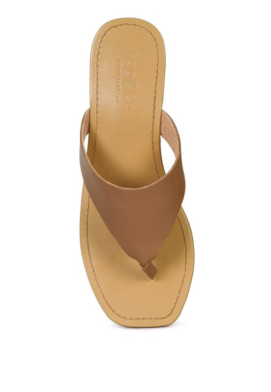 OROFER SOFT LEATHER LUXURY THONG FLATS