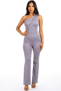 Thumbnail for SEXY ZIPPER UP JUMPSUIT