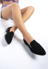 Thumbnail for SARA Suede Slip-On Loafers