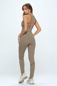 Thumbnail for Women's Two Piece Activewear Set Cut Out Detail