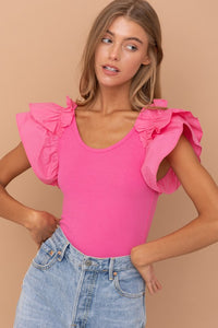 Thumbnail for Shoulder Puff Ruffle SLV Bodysuit