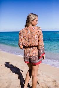 Thumbnail for Boho Brunch Floral Print Romper