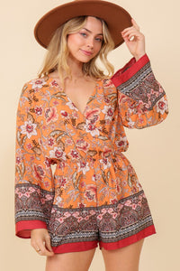 Thumbnail for Boho Brunch Floral Print Romper