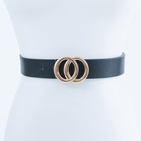 Thumbnail for GOLD CIRCLE BUCKLE FASHION BELT