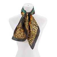 Thumbnail for LEOPARD PRINT SILK FASHION SCARF