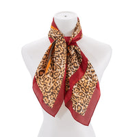 Thumbnail for LEOPARD PRINT SILK FASHION SCARF