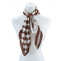 Thumbnail for CHECKERED SILK FASHION SCARF