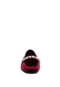 Thumbnail for LAMINGTON Handcrafted Velvet Diamante Loafers