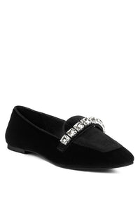 Thumbnail for LAMINGTON Handcrafted Velvet Diamante Loafers