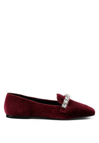 Thumbnail for LAMINGTON Handcrafted Velvet Diamante Loafers