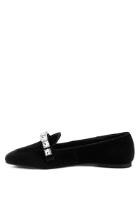 Thumbnail for LAMINGTON Handcrafted Velvet Diamante Loafers