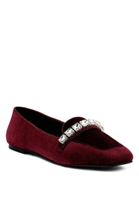 Thumbnail for LAMINGTON Handcrafted Velvet Diamante Loafers