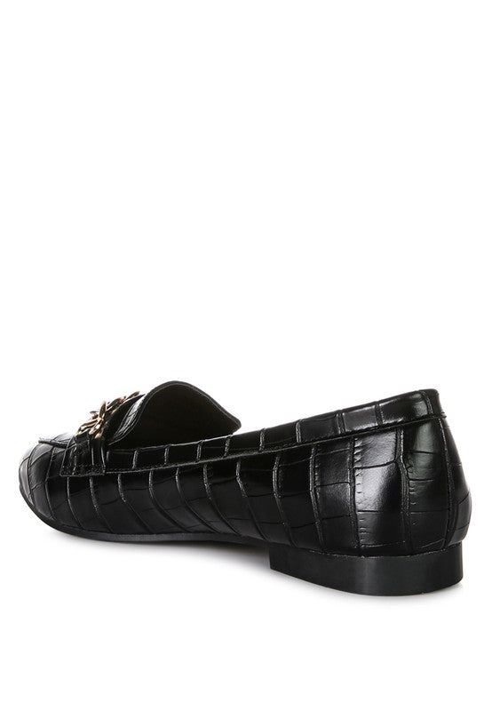 Bro Zone Croc Metail Chain Loafers