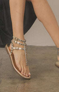 Thumbnail for Oasis Society Oaklyn - Studded Gladiator Sandal