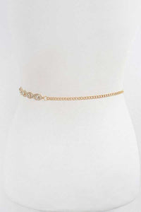 Thumbnail for Rhinestone Fashion Chain Belt