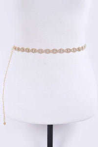 Thumbnail for Rhinestone Fashion Chain Belt