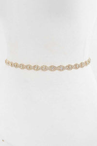 Thumbnail for Rhinestone Fashion Chain Belt