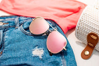 Thumbnail for Pink Gold High Quality Unisex Aviator Sunglasses