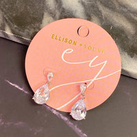 Thumbnail for Crystal Clear Teardrop Earrings