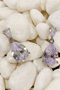 Thumbnail for Crystal Clear Teardrop Earrings