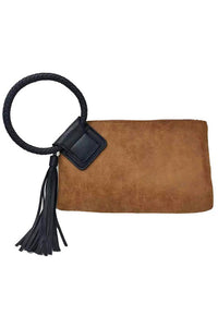 Thumbnail for Fashion Cuff Handle Tassel Wristlet Clutch