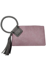 Thumbnail for Fashion Cuff Handle Tassel Wristlet Clutch