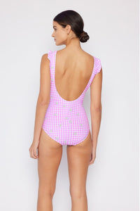 Thumbnail for Marina West Swim Full Size Float On Ruffle Faux Wrap One-Piece in Carnation Pink