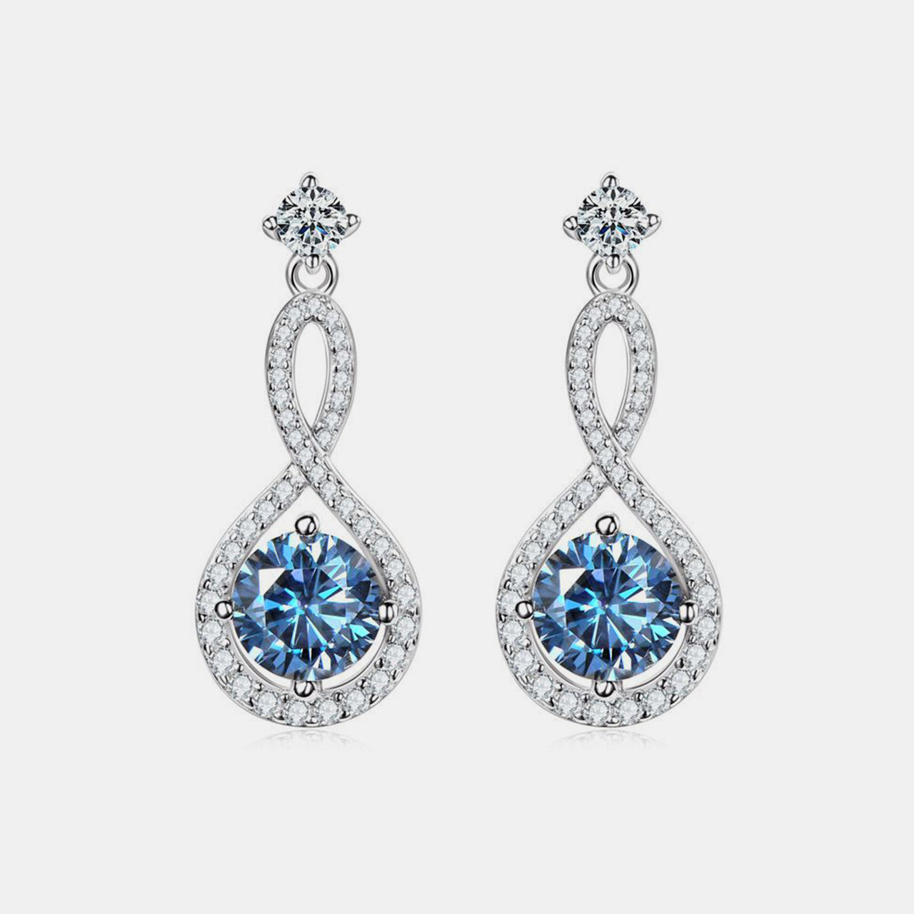 1 Carat Moissanite 925 Sterling Silver Earrings