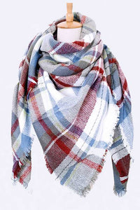 Thumbnail for Large Plaid Blanket Scarf