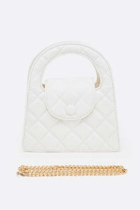 Thumbnail for Top Handle Convertible Quilted Clutch Swing Bag