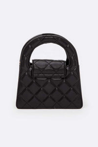 Thumbnail for Top Handle Convertible Quilted Clutch Swing Bag