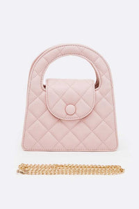 Thumbnail for Top Handle Convertible Quilted Clutch Swing Bag