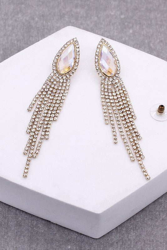 Teardrop Shape and Tassels earrings