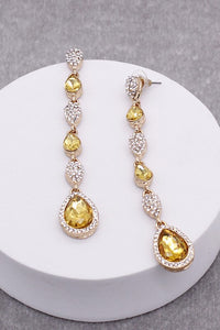 Thumbnail for Rhinestone Teardrop earring