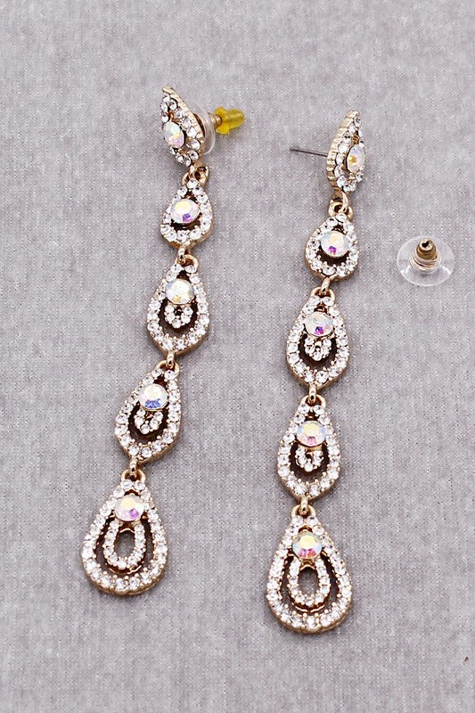 Rhinestone Teardrop earring