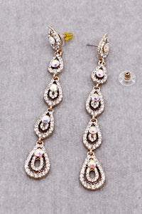 Thumbnail for Rhinestone Teardrop earring