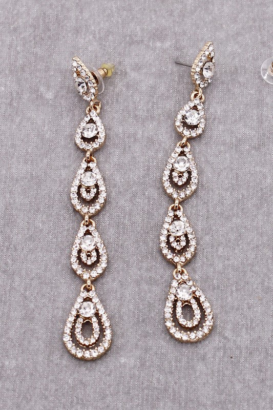 Rhinestone Teardrop earring