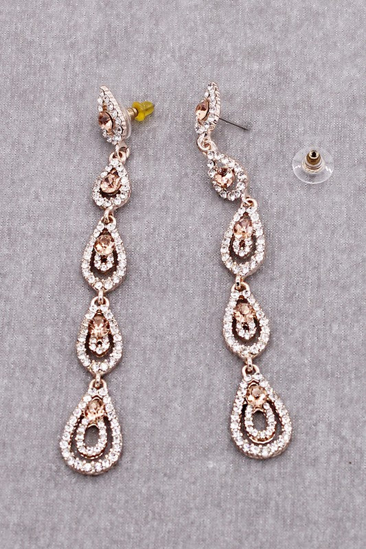 Rhinestone Teardrop earring