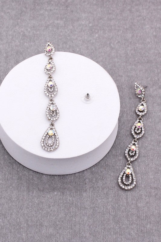 Rhinestone Teardrop earring